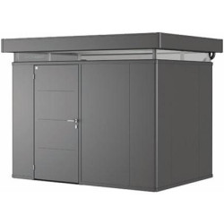 Abri de jardin en métal CasaNova ouverture de porte à droite gris foncé 3,3 x 2,3 x 2,5 m BIOHORT