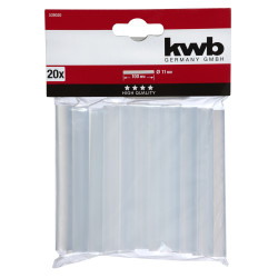 Bâton de colle transparente Ø 11 x 100 mm 20 pièces KWB