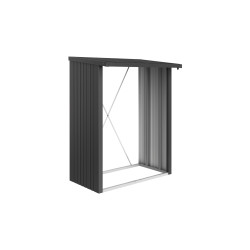 Abri bûches Métal Gris Foncé BIOHORT 1,57x1,02x1,99m | BIOHORT