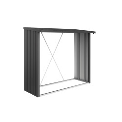 Abri bûches Métal Gris Foncé BIOHORT 2,29x1,02x1,99m | BIOHORT