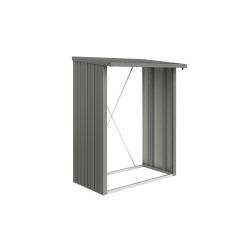 Abri bûches Métal Gris BIOHORT 1,57x1,02x1,99m | BIOHORT