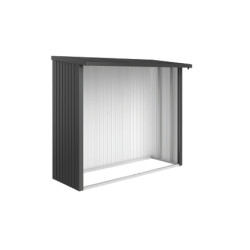 Panneau arrière pour abri bûches gris foncé 2,17 x 1,96 m BIOHORT