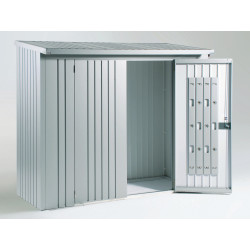 Kit de portes pour abri bûches argenté 2,29 x 1,71 m BIOHORT