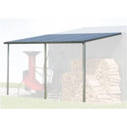 Auvent pour abri Europa argenté 1,5 x 2,28 x 1,7 m BIOHORT