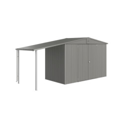 Auvent pour abri Europa gris métallisé 1,5 x 2,28 x 1,7 m BIOHORT