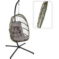 Fauteuil de jardin suspendu vert foncé