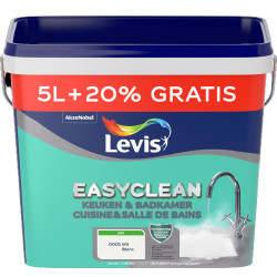 Peinture Easyclean Cuisine & Salle de bains blanche mate 5 L + 1 L LEVIS