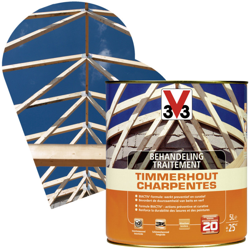 Traitement pour charpente incolore 5 L V33