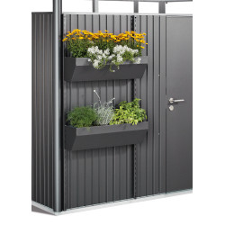 Bac à fleurs gris foncé BIOHORT pour abri | BIOHORT