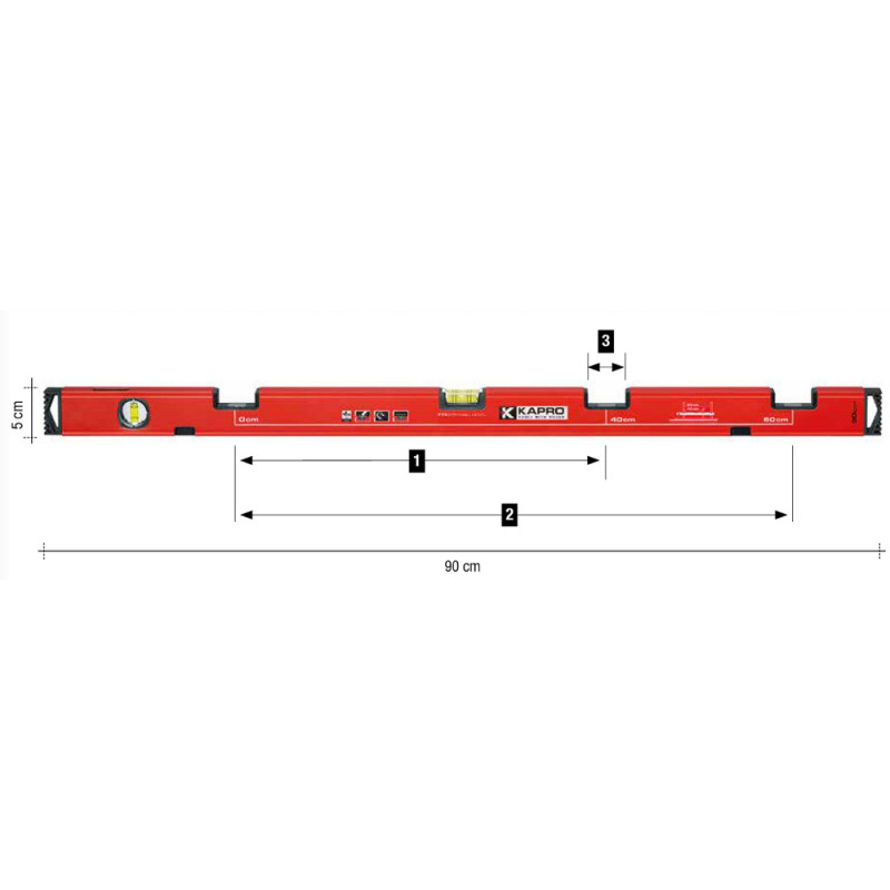Niveau à bulle DryWall Level G 90 cm KAPRO – Précision | KAPRO

