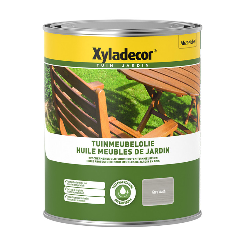 Huile protectrice pour meuble de jardin en bois Grey Wash 1 L XYLADECOR