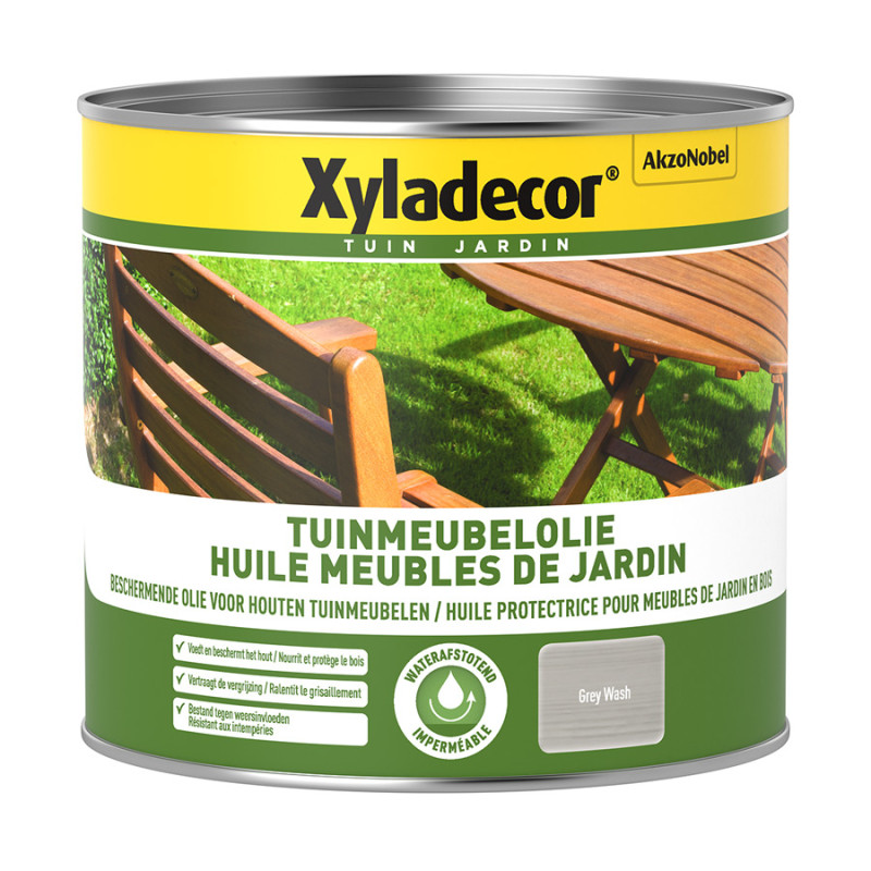 Huile protectrice pour meuble de jardin en bois Grey Wash 0,5 L XYLADECOR