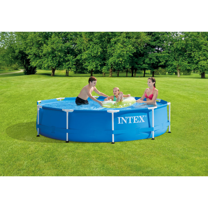 Piscine tubulaire Frame ronde avec pompe Ø 3,05 x 0,76 m INTEX Piscine tubulaire Frame ronde avec pompe Ø 3,05 x 0,76 m INTEX