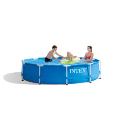 Piscine tubulaire Frame ronde avec pompe Ø 3,05 x 0,76 m INTEX Piscine tubulaire Frame ronde avec pompe Ø 3,05 x 0,76 m INTEX