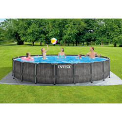 Piscine tubulaire Baltik ronde avec pompe Ø 5,49 x 1,22 m INTEX