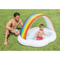 Piscine gonflable pour bébé Arc-En-Ciel 142 x 119 x 84 cm INTEX