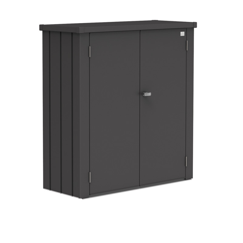 Armoire de terrasse Romeo 1,32 x 0,57 x 1,4 m gris foncé BIOHORT