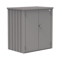 Armoire de terrasse Romeo BIOHORT gris métallisé 1,32 m | BIOHORT