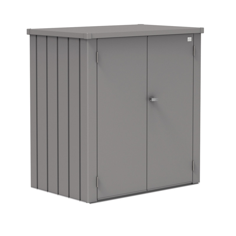 Armoire de terrasse Romeo 1,32 x 0,87 x 1,4 m gris métallisé BIOHORT