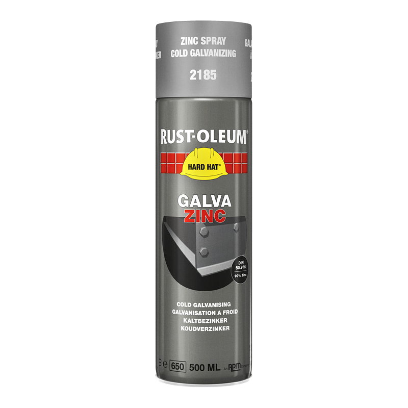 Peinture de galvanisation Hard Hat grise mate 0,5 L RUST-OLEUM