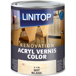 Vernis acrylique Color Renovation pour boiserie intérieure blanc 0,25 L LINITOP