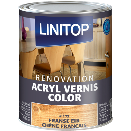 Vernis acrylique Color Renovation pour boiserie intérieure Chêne français 0,75 L LINITOP