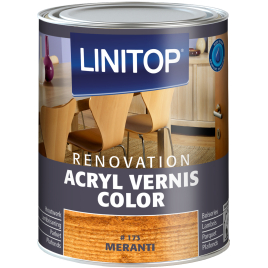 Vernis acrylique Color Renovation pour boiserie intérieure Méranti 0,75 L LINITOP
