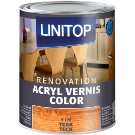 Vernis acrylique Color Renovation pour boiserie intérieure Teck 0,25 L LINITOP