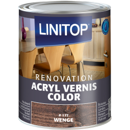 Vernis acrylique Color Renovation pour boiserie intérieure Wenge 0,75 L LINITOP