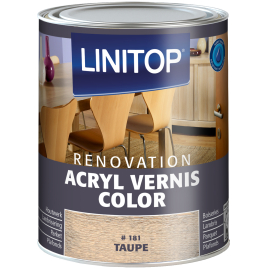 Vernis acrylique Color Renovation pour boiserie intérieure Taupe 0,25 L LINITOP