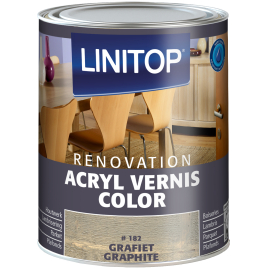 Vernis acrylique Color Renovation pour boiserie intérieure Graphite 0,25 L LINITOP