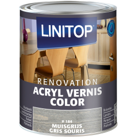 Vernis acrylique Color Renovation pour boiserie intérieure Gris Souris 0,25 L LINITOP