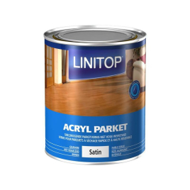 Vernis acrylique Renovation pour parquet incolore satin 0,75 L LINITOP