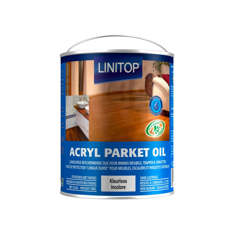 Huile Renovation pour parquet incolore 2,5 L LINITOP