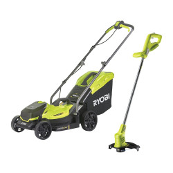 Tondeuse sur batterie avec coupe-bordure 33 cm 18 V RYOBI