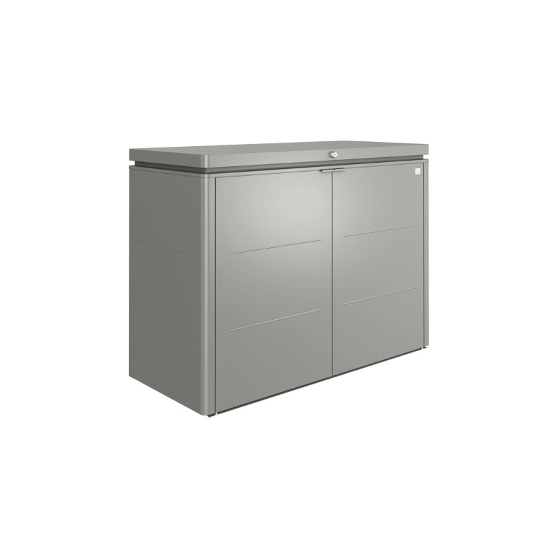 Armoire de jardin HighBoard 1,6 x 0,7 x 1,18 m gris métallisé BIOHORT