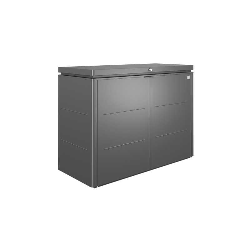 Armoire de jardin HighBoard 1,6 x 0,7 x 1,18 m gris foncé BIOHORT