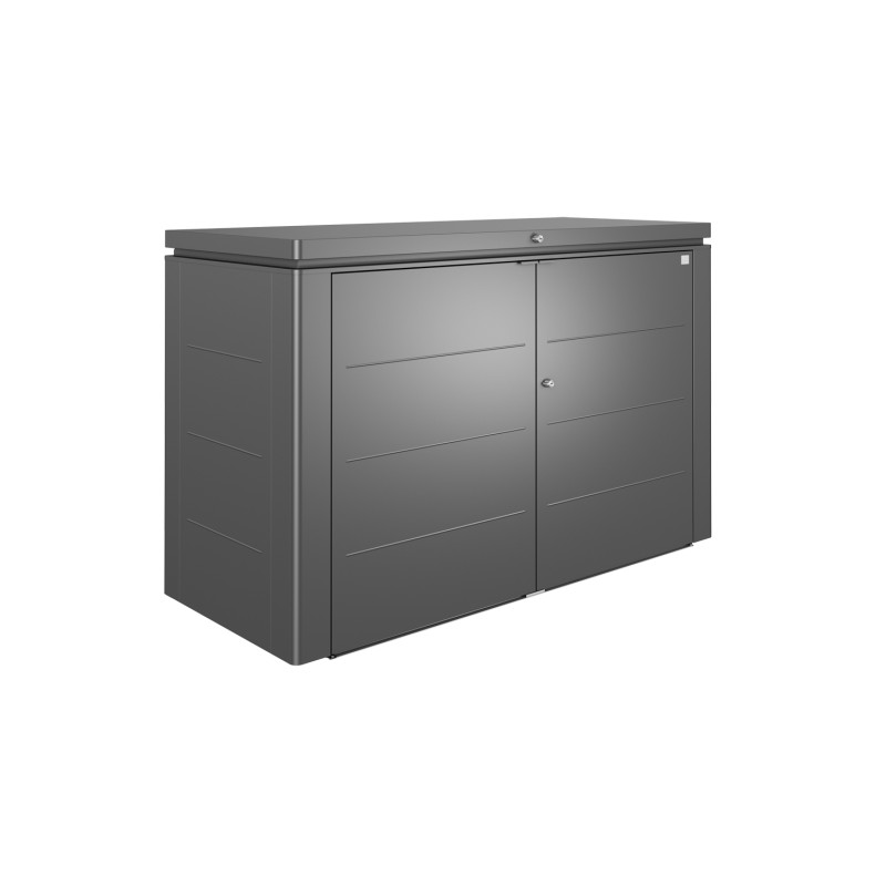 Armoire de jardin HighBoard 2 x 0,84 x 1,27 m gris foncé BIOHORT