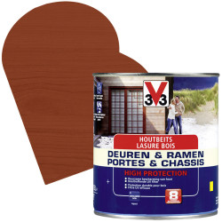 Lasure Haute Protection Acajou Satinée – Portes & Châssis | V33