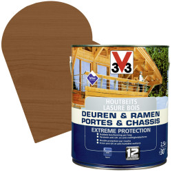 Lasure Chêne Foncé Extrême Protection – Portes & Châssis | V33