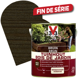 Lasure bois de Jardin hydrofuge brun mat 2,5 L V33