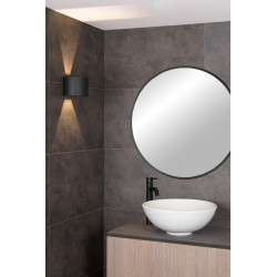 Applique murale de salle de bain ronde noire Axi LED 6 W LUCIDE Applique murale de salle de bain ronde noire Axi LED 6 W LUCIDE