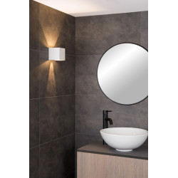 Applique murale de salle de bain carrée blanche Axi LED 6 W LUCIDE