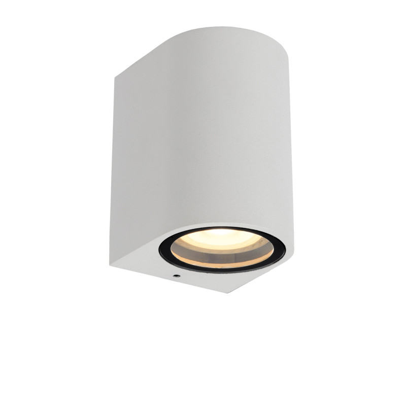 Applique extérieure ronde blanche Zaro GU10 35 W dimmable LUCIDE