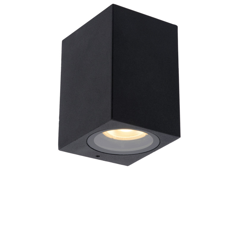 Applique extérieure noire Zaro GU10 35 W dimmable LUCIDE