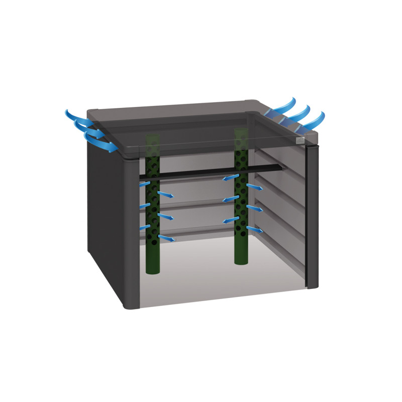 Composteur MonAmi 725 L gris foncé BIOHORT