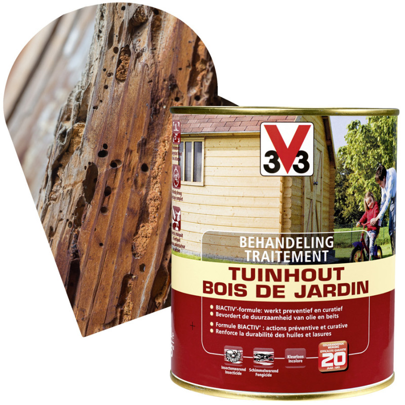 Traitement pour bois de jardin incolore 0,75 L V33