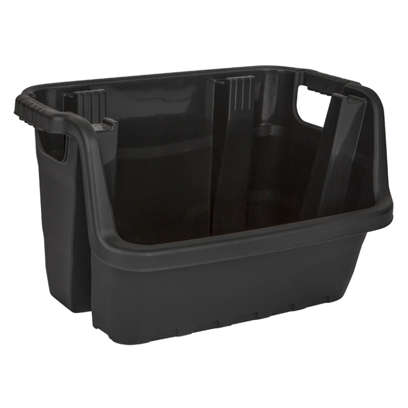 box à empiler Heavy Duty plastique noir PRACTO HOME