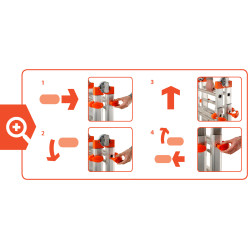Echelle téléscopique Goliath 4 x 6 échelons ESCALO