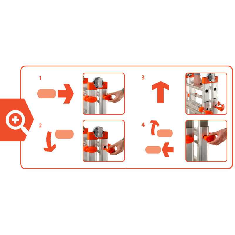 Echelle téléscopique Goliath 4 x 6 échelons ESCALO